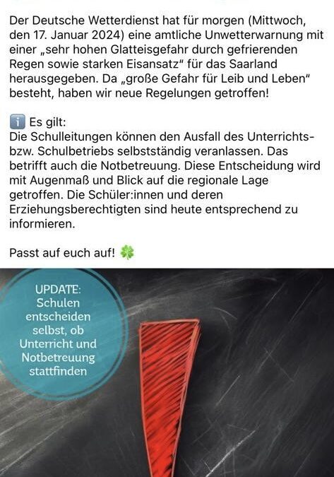 ‼️❄️ Update: Glatteis im Saarland ❄️‼️
